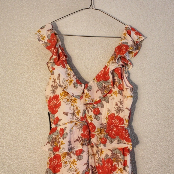 Fleur-Evermore Blush Pink Floral Ruffled Dress NWT - Picture 5 of 8
